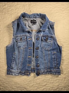 New Look Blue Denim Sleeveless Vest